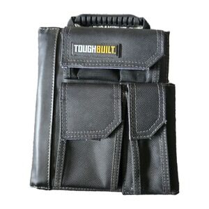 ToughBuilt Large Tool Belt Pouch Organizer Smart Phone Pocket Heavy Duty Bi-Fold